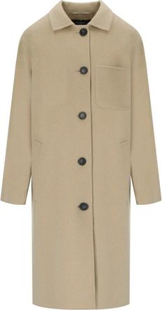 Max Mara Dames, Mantels, Beige, Maat: XS Wol