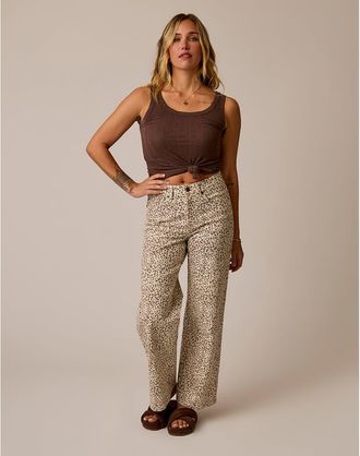 Carve Designs Audrey Wide Leg in Leopard at Nordstrom, Size 14 31