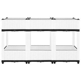 Berkfield Home Raised Bed 120x40x71 cm Polypropylene in White | Size: 120 x 40 x 71 cm