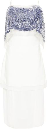 Proenza Schouler Zaha layered midi dress - women - Polyester/Triacetate/Silk - 10 - White