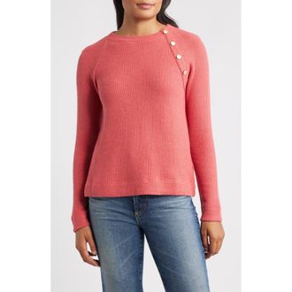 Nic+Zoe Thermal Knit Button Top in Cinnabar at Nordstrom Rack, Size X-Large