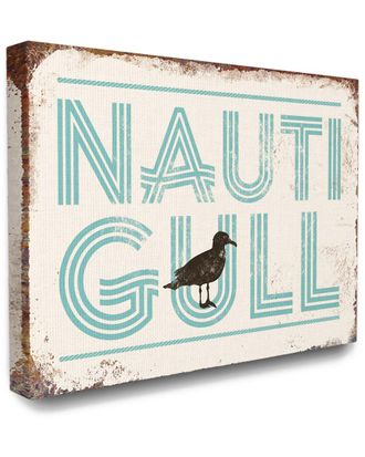 Stupell Industries Nauti Gull Funny Ocean Beach By Jj Brando