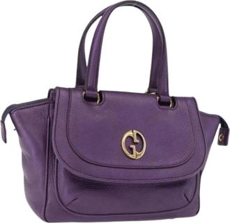 Gucci Pre-owned Leren Handtas - Dames - Vintage Handtas - Paars - ONE Size - Leer - Vintage
