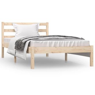 Berkfield Home Bed Frame Solid Wood Pine 90x190 cm Single in Light Brown