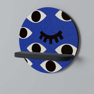 OEM Estante Redondo Geometric Eyes Negro