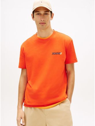 Tommy Hilfiger Mens Tommy Jeans Back Logo T-Shirt - Orange - XL