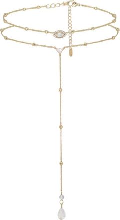 Ettika Evil Eye Opal Layered Lariat in Gold at Nordstrom Rack