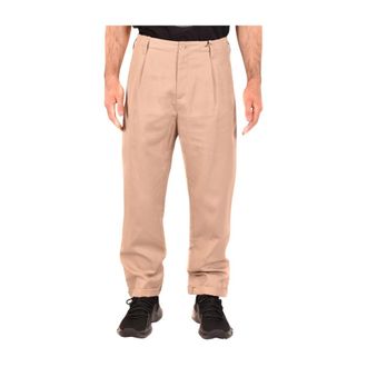 Neil Barrett Straight Trousers, male, Beige, L, Beige Zip and Button Trousers