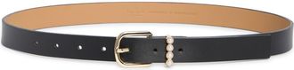 Kate Spade New York Faux Pearl Keeper Belt in Black/Polished Gold at Nordstrom Rack, Size X-Large