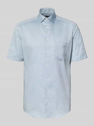 Olymp Regular Fit Business-Hemd mit Kentkragen in Hellgrau Melange, Gr&ouml;&szlig;e 39