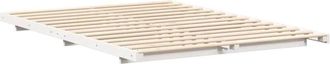 vidaXL Estructura de cama Blanco 140 x 200 cm Madera maciza de pino Vidaxl