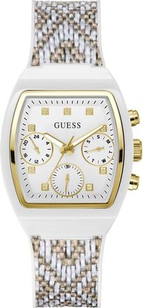 Guess 36 mm Silicone Multifunctioneel Horloge - Dames - Horloges - Wit - ONE Size - Accessoires
