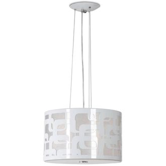 Netlighting Sixti Cylindrical Pendant Ceiling Light White Metal