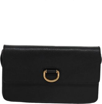 Burberry Black Leather Shoulder Bag (Pre-Owned)