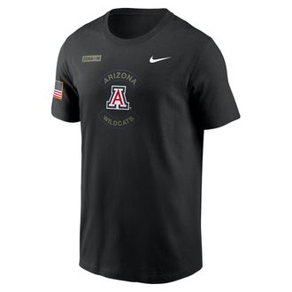 Nike Arizona Military Appreciation Nike Mens Dri-FIT College T-Shirt in Black | 02ET00AUAN-5MV