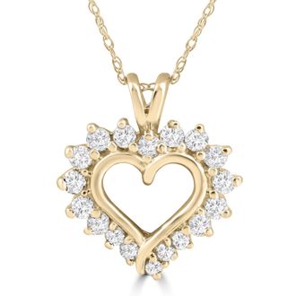 Pompeii3 1/2Ct Diamond Petite Diamond Pendant Necklace in 14k White, Yellow, or Rose Gold