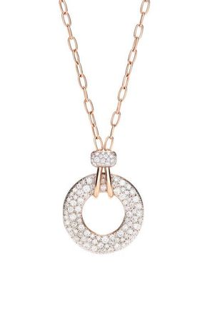 POMELLATO Iconica Diamond Pendant Necklace in 18K Rose Gold at Nordstrom