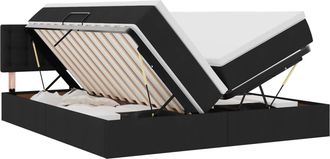 vidaXL Letto Con Contenitore Nero 180 X 200 Cm Pelle Sintetica Vidaxl