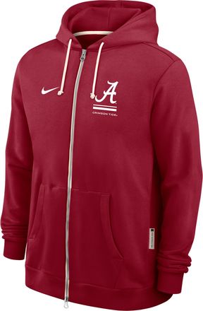 Nike Alabama Sideline Standard Issue Nike Mens Dri-FIT College Full-Zip Hoodie in Red | 03AV69WABN-1FA