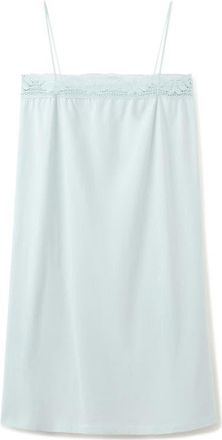 Mango Lace Trim Cotton Nightgown in Mint Green at Nordstrom, Size Large
