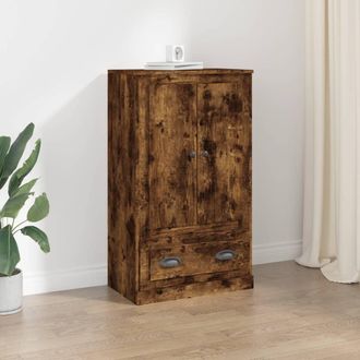 vidaXL Vidaxl - Aparador De Madera Contrachapada Roble Ahumado 60x35,5x103,5 Cm