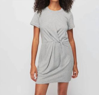 Nation Ltd Fortuna Twisted Mini Dress In Heather Grey