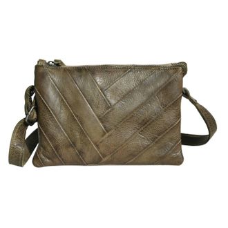 Latico Womens Sunny Handcrafted Leather Crossbody Bags In Moss