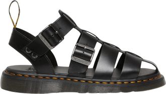 Dr. Martens Leren Gesp Sandaal Rubberen Zool - Heren - Sandalen - Zwart - 44 EU - Schoenen