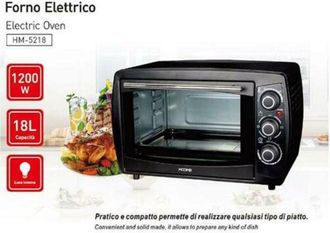 Trade Shop Trade Shop - Forno Fornetto Elettrico 1200 Watt 18 Litri Luce Interna Timer E Termostato
