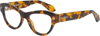 Off-white Ladies Black Cat Eye Eyeglass Frames OERJ076STYLE76 6000