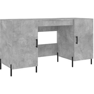 vidaXL Escritorio Madera De Ingenier&iacute;a Gris Hormig&oacute;n 140x50x75 Cm Vidaxl