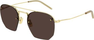 Saint Laurent SL 422 001 Mens Sunglasses Gold Size 52 - Free RX Lenses - Free RX Lenses