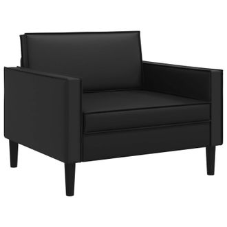vidaXL Sill&oacute;n Xl Negro Cuero Sint&eacute;tico Vidaxl