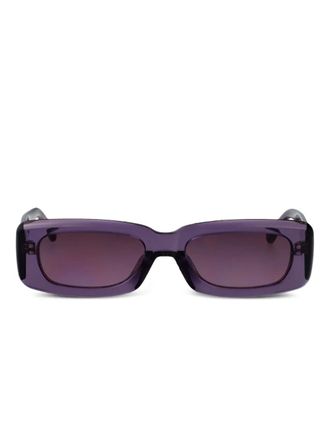 The Attico Mini Marfa rectangle-frame sunglasses - Purple