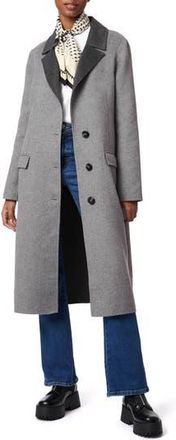 Bernardo Double Face Tailored Coat in Light Grey/charcoal at Nordstrom Rack, Size X-Large