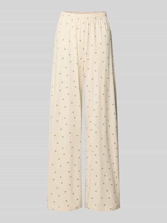 Jake*s Casual Pyjama-Hose aus reiner Baumwolle mit elastischem Bund in Ecru, Gr&ouml;&szlig;e S