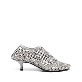 CHRISTOPHER ESBER Pumps, female, Gray, Size: 7 US Crystal Mesh Stiletto Heel Shoes