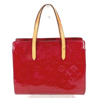 Louis Vuitton Indian Rose Red Color Monogram Vernis Canvas Handbag Tote Bag (Pre-Owned)
