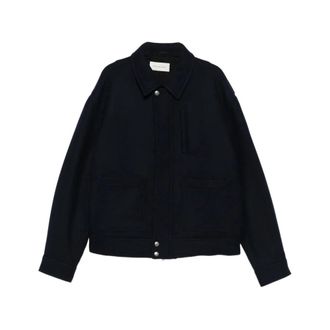 Dries Van Noten Navy Blue Buitenkleding met Zakken - Heren - Zomerjassen - Zwart - L - Jassen
