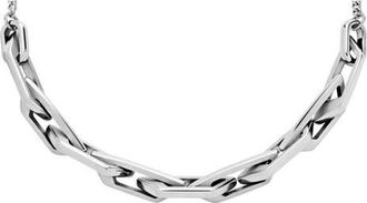 Diesel Stainless Steel Open Link Necklace in Silver at Nordstrom