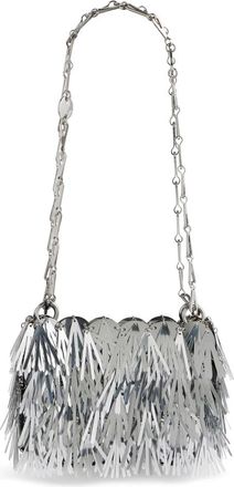 Paco Rabanne Metallic Fur Sequin Tassel Tas - Dames - Schoudertassen - Grijs - ONE Size - Leer - Tassen