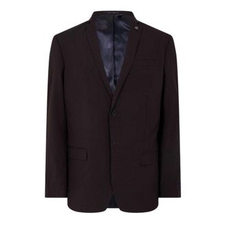 Ted Baker Heren Effen Enkele Breasted Blazer (Bordeaux)