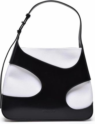 Ferragamo Cut Out Shoulder Bag - Black/White