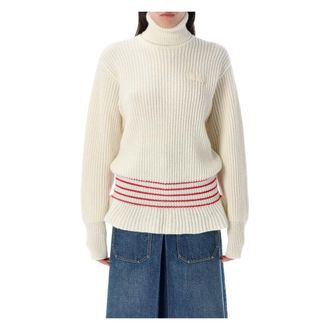 Chlo&eacute; Turtlenecks, female, Beige, XS, Oversized Turtleneck Jumper