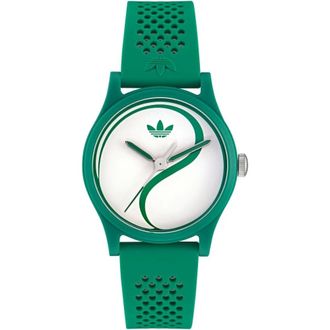 adidas Game Two Horloge - Heren - Sport - Groen - Maat: ONE Size Leer