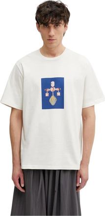 Wales Bonner Compass T-shirt - Heren - T-shirts - Wit - L - Katoen - Tops