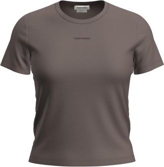 Icebreaker Merino 200 Tech Lite S/S Crop Slim Tee Merinoshirt f&uuml;r Damen | grau