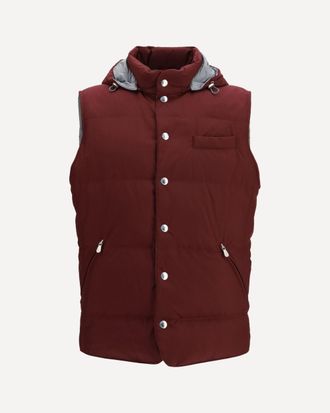 Brunello Cucinelli Sleeveless hooded Gilet Male XXL