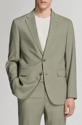 Mango Milan Slim Fit Suit Jacket in Green at Nordstrom, Size 38