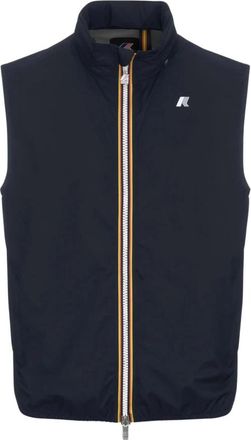 K-Way Stretch Dot Mouwloze Jas - Heren - Bodywarmers - Blauw - L - Jassen